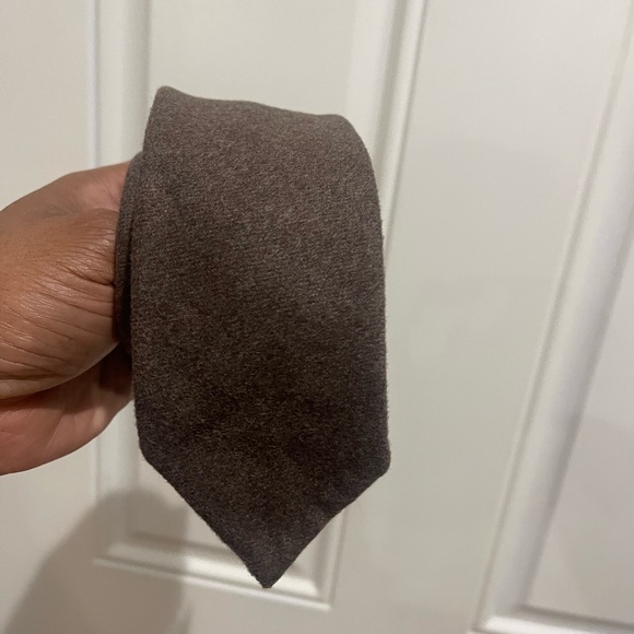 NWT Michael Kors Brown Solid Wool-Blend Necktie Sz OS - Picture 2 of 12